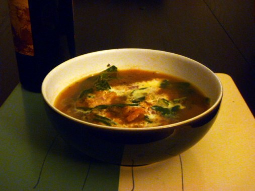Bacon Pumkin & Swiss Chard Soup