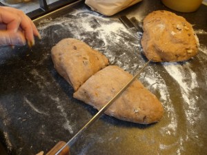 Cut the dough into eight equal(ish) pieces