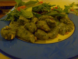 Nettle Gnocchi and Salad