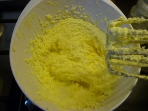 What the butter & Sugar should look like for the birthday brownie