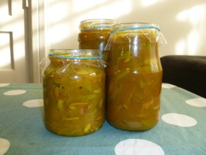 Jars of Green Bean Chutney