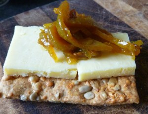 Green Bean Chutney, Cheese and Crackers