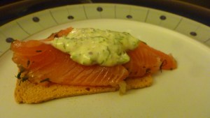 Gravad Lax with creamy dill sauce