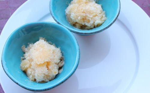 Easy, handmade mandarin and dill sorbet