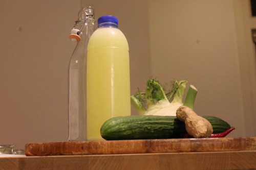 Fresh Whey and Vegetables